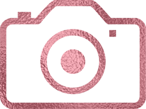 Rose Gold Metallic Foil Camera Icon